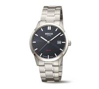 Boccia Titanium 3673-02 Herrenuhr Solar Saphirglas Dunkelgrau mit Titanband