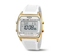 Boccia Titanium 3738-04 Digital Unisex-Uhr Titan Gelbgold Weiß Ø40mm