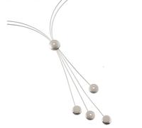 Boccia Titanium Damen-Collier 0875-02 Titan-Elemente m. 3 Brillanten 45cm