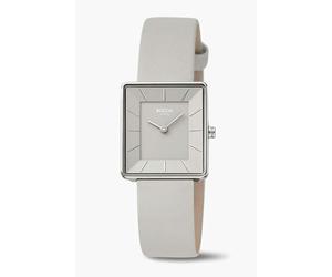 Boccia Titanium Damenuhr 3351-01 Rechteckig Hellgrau 25 x 28mm