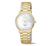 Boccia Titanium Royce 3341-03 Damenuhr mit Perlmuttzifferblatt Gelbgoldfarben