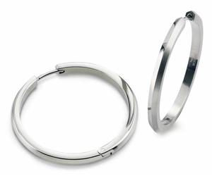 Boccia Titanium Scharnier-Creolen aus Rein-Titan Silber 0571-02