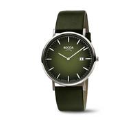 Boccia Uhr Unisex 3648-03 Titan, Leder, Grün, Quarz