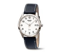 Boccia Uhr Unisex 3669-01 Edelstahl, Leder, Schwarz