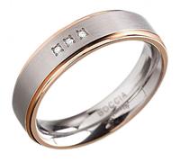 Boccia Unisex-Ring Titan Diamant (0.015 ct) transparent Brillantschliff Gr. 62 (19.7) - 0134-0262