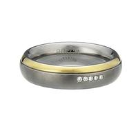 Boccia Unisex-Ring Titan Diamant (0.025 ct) weiß Brillantschliff Gr. 67 (21.3) - 0130-1067