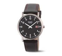 Boccia Unisex Uhr Titan 3662-03 Leder, schwarz