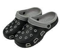 Bock op Kölle Clogs Herren Hausschuhe Gartenschuhe Arbeitsschuhe Pantolette Gr. 40-45 (schwarz-grau, Numeric_44)