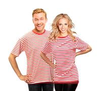 Bock op Kölle Ringelshirt Damen & Herren | Langarm & Kurzarm | Rot, Schwarz, Blau Weiß | Karneval & Fasching Kostüm | Baumwolle Stretch Shirt gestreift | Gr. L