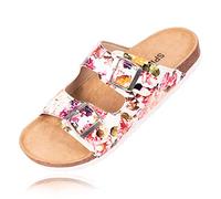 Bock op Kölle Schuhe SPRINTsport Schöne Damen Pantoletten Blumen oder Pastell, praktische Arbeitsschuhe, Hausschuhe (Blumen, Numeric_39)