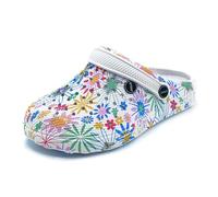 Bock op Kölle Sprint Sport Damen Clogs Gartenschuhe Pantoletten atmungsaktiv (Blume, eu_Footwear_Size_System, Adult, Numeric, medium, Numeric_36)