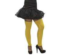 Bock op Kölle Stulpen mit Ringel, Damen Beinwärmer, Overknie gestrickt in vielen diversen Farben (gelb)