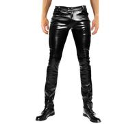 Bockle® Lamb Tube No Ass Bags Lederhose Herren Leder Jeans, Size: 31W / 32L