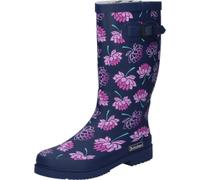 Bockstiegel Damen Regenstiefel Lena, 100 % Naturkautschuk, dunkelblau/multi, Gr. 36 dunkelblau/multi