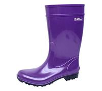 Bockstiegel Gummistiefel in Übergrößen Hellgrün/Dunkelblau Luisa große Damenschuhe, Lila, 37 EU