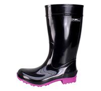 Bockstiegel Gummistiefel in Übergrößen Luisa große Damenschuhe, Schwarz/Fuchsia - Gr. 40