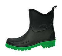 Bockstiegel Herren Jungen Gummistiefeletten Peter aus Polyvinylchorid (PVC), Farbe:schwarz/hellgrün, Größe:44 EU