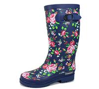 Bockstiegel Julia - Modischer Damen-Gummistiefel, Farbe: dk-Blau/Multi, Größe: 42