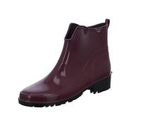 Gummistiefelette - ELKE - rote, preiswerte Damen Stiefelette in praktischer Kurzform 38