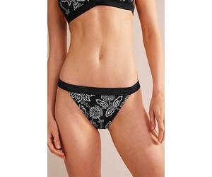 Boden Tanga Bikini Bottoms Black, White Floral Größe: 8 | Bikinis Outlet | Damen | Weiß