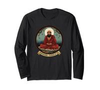 Bodhidharma Buddhistischer Mönch Zen Buddhismus Vintage Kunst Langarmshirt