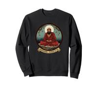 Bodhidharma Buddhistischer Mönch Zen Buddhismus Vintage Kunst Sweatshirt