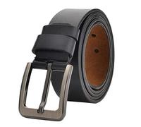 BODOBTF Herren-Gürtel aus echtem Leder, Luxus-Designer-Gürtel, Rindsleder, modischer Riemen, Herren-Jeans, Schwarz , 170 cm