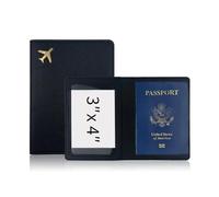 BODOBTF Reisepasshülle aus PU-Leder, verdickte Reisepasshülle, Schwarz , Einheitsgröße