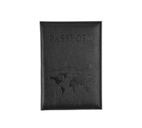 BODOBTF Reisepasshülle für Damen und Herren, Leder, Rosa, niedlich, Reisepasshülle, Geldbörse, Mädchen, Reisepasshülle, Schwarz , Einheitsgröße