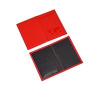 BODOBTF Reisepasshülle mit Kartendruck, für Damen und Herren, Reisepasshülle, Ausweishalter, Flugticketclip, Reisezubehör, rot, Einheitsgröße