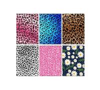 BODOBTF Reisepasshülle mit Leopardenmuster, Blumenmuster, PU-Leder, Kreditkartenetui, schwarz, Ticket-Pässe, e, Einheitsgröße