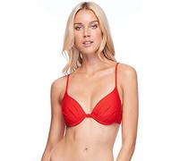 Body Glove Damen Greta Solid Molded Cup Push Up Underwire Top Swimsuit Bikini, Smoothie True Red, Large