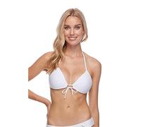 Body Glove Damen Smoothies Baby Love Solid Molded Cup Push Up Triangle Top Swimsuit Bikini, Schneeweiß, L EU