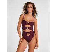 Body HUNKEMÖLLER "Body Cassandra", Damen, Gr. S, lila, 90% Polyamid, 10% Elasthan, Bodys Body (79281813-S) lila