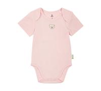 Steiff Unisex Baby Body amerikanischer Kragen Kurzarm Unterwäsche, Silver PINK, 80