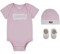 Body LEVI'S KIDS "Neugeborenen-Geschenkset", Jungen, Gr. 1 (62/68), N-Gr, rosa, Obermaterial: 100% Baumwolle. Söckchen: 62% Baumwolle, 34% Polyester, 4% Elasthan, bedruckt, Bodys Body, UNISEX (5677820
