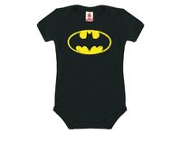 Body LOGOSHIRT "DC - Batman", Jungen, Gr. 86, EURO-Größen, schwarz, 100% Baumwolle, bedruckt, kurz, Rundhals, Bodys Body, mit lizenziertem Print (39550361-86) schwarz