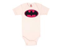 Body LOGOSHIRT "DC - Batman Logo (Pink)", Jungen, Gr. 86/92, EURO-Größen, rosa (hellrosa), 100% Baumwolle, bedruckt, kurz, Rundhals, Bodys Body, mit coolem Print (43820202-86) hellrosa