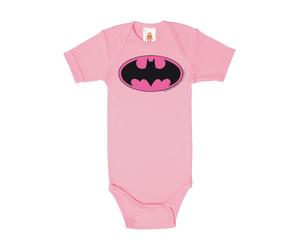 Body LOGOSHIRT "DC - Batman Logo (Pink)", Mädchen, Gr. 98/104, EURO-Größen, pink, 100% Baumwolle, bedruckt, kurz, Rundhals, Bodys Body, mit coolem Print (44333613-98) pink