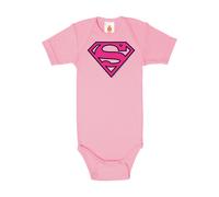 Body LOGOSHIRT "DC - Superman Logo (Pink)", Jungen, Gr. 74/80, EURO-Größen, pink, 100% Baumwolle, bedruckt, kurz, Rundhals, Bodys Body, mit coolem Print (73008846-74) pink