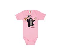 Body LOGOSHIRT "Der kleine Maulwurf", Jungen, Gr. 50/56, EURO-Größen, pink, 100% Baumwolle, bedruckt, meliert, kurz, Rundhals, Bodys Body, mit lizenzierten Originaldesign (95291109-50) pink