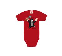 Body LOGOSHIRT "Der kleine Maulwurf", Mädchen, Gr. 86/92, EURO-Größen, rot, 100% Baumwolle, bedruckt, meliert, kurz, Rundhals, Bodys Body, mit lizenzierten Originaldesign (88272866-86) rot