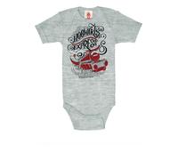 Body LOGOSHIRT "Harry Potter - Hogwarts Express", Mädchen, Gr. 50/56, EURO-Größen, grau (grau, meliert), 100% Baumwolle, unifarben, kurz, Rundhals, Bodys Body, mit coolem Hogwarts Express-Print (18674