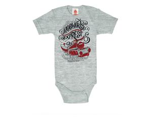 Body LOGOSHIRT "Harry Potter - Hogwarts Express", Mädchen, Gr. 86/92, EURO-Größen, grau (grau, meliert), 100% Baumwolle, unifarben, kurz, Rundhals, Bodys Body, mit coolem Hogwarts Express-Print (18674