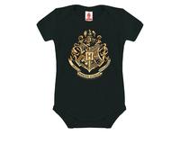 Body LOGOSHIRT "Harry Potter - Hogwarts", Jungen, Gr. 74/80, EURO-Größen, schwarz, 100% Baumwolle, unifarben, kurz, Rundhals, Bodys Body, mit lizenziertem Print (29112031-74) schwarz