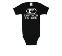 Body LOGOSHIRT, Jungen, Gr. 62/68, EURO-Größen, schwarz, 100% Baumwolle, bedruckt, normal, Rundhals, Bodys Body, mit Captain Future-Motiv (76364401-62) schwarz