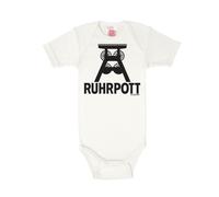 Body LOGOSHIRT, Jungen, Gr. 74/80, EURO-Größen, weiß, 100% Baumwolle, mehrfarbig, normal, Bodys Body, mit Ruhrpott-Frontdruck (59397446-74) weiß