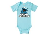 Body LOGOSHIRT, Jungen, Gr. 86/92, EURO-Größen, blau (hellblau), 100% Baumwolle, bedruckt, normal, Rundhals, Bodys Body, Sesamstraße mit Druckknöpfen (34389155-86) hellblau