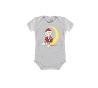 Body LOGOSHIRT "Unser Sandmännchen - Mond", Mädchen, Gr. 62/68, EURO-Größen, grau (grau, meliert), 93% Baumwolle, 7% Elasthan, bedruckt, meliert, kurz, Bodys Body, mit lizenziertem Print (64963202-62)