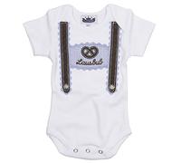 Body mit kurzem Arm und Applikation Hosenträger und Lausbub Gr.74